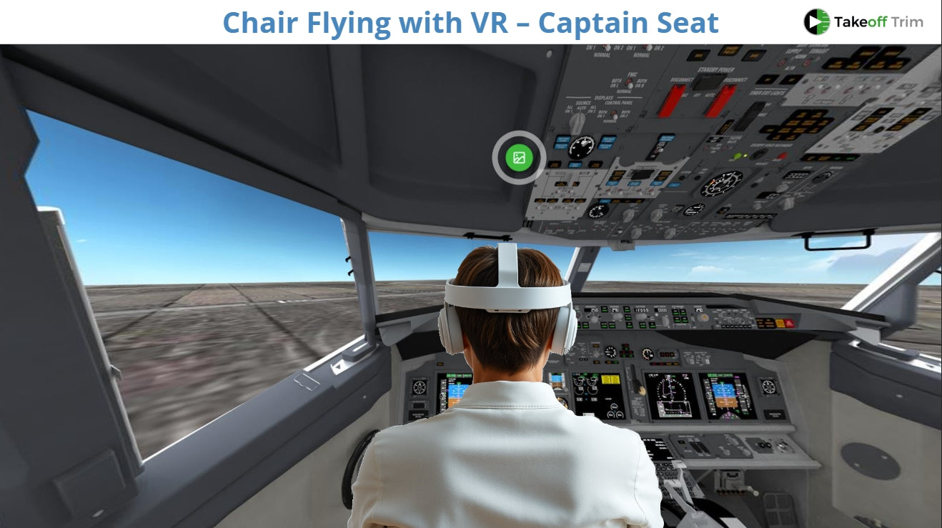 B737NG Chair Flying Bundle.  Print & Virtual Posters, with VR that plays on Computer, Tablet & Headsets!