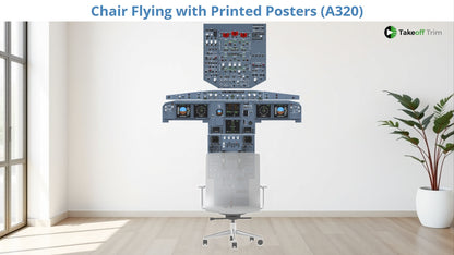 A320 Chair Flying Bundle.  Print & Virtual Posters, with VR that plays on Computer, Tablet & Headsets!