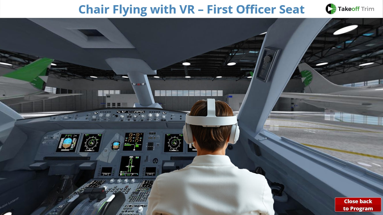 A320 Chair Flying Bundle.  Print & Virtual Posters, with VR that plays on Computer, Tablet & Headsets!