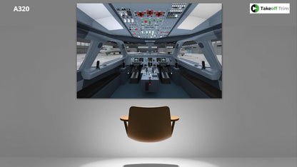 A320 Chair Flying Bundle.  Print & Virtual Posters, with VR that plays on Computer, Tablet & Headsets!